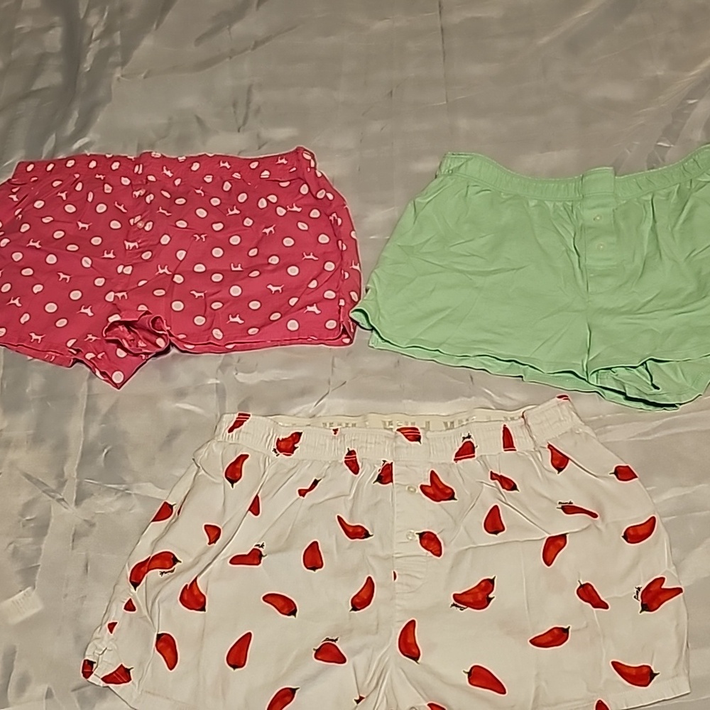 Set of 3 pr Pink Sleep Boxers, sz Lg